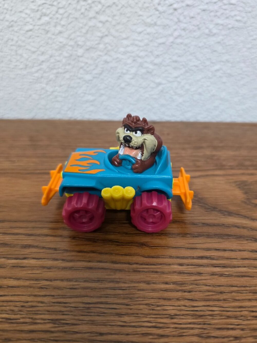 Vintage 1992 Looney Tunes McDonald's Happy Meal Toy Tasmanian Devil in Blue Car